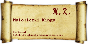 Malobiczki Kinga névjegykártya